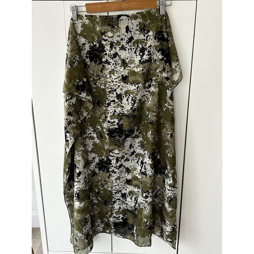 Life is Good Scarf Green Camo Camouflage Print Wrap Polyester Nature Outdoors - Picture 5 of 5